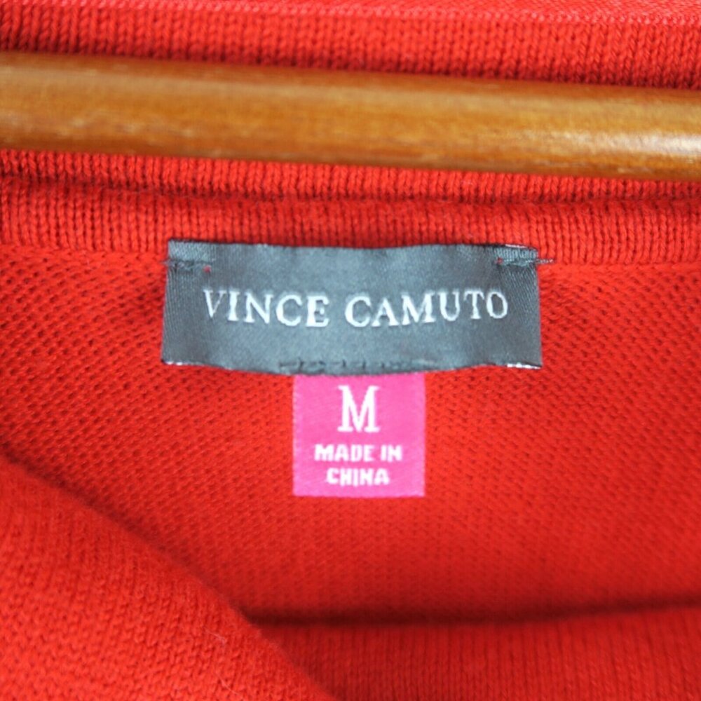 Vince Camuto Red Cowl Neck Sweater – Dolman Sleeves, Pockets, Women’s M - Picture 6 of 7